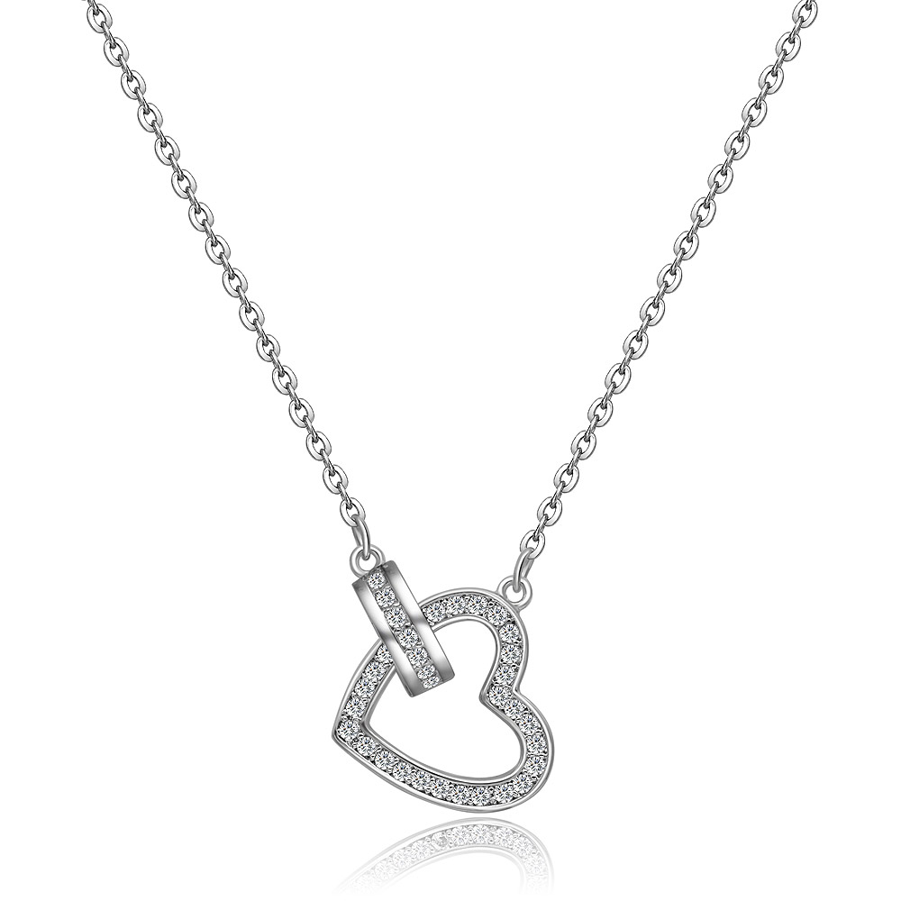 Classic Hollow Heart CZ Pendant